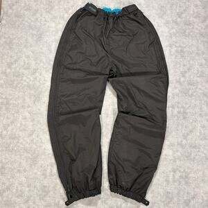 Vintage 90s Columbia Reversible Black Teal Full Side-Zip Ski Snow Pants Womens L